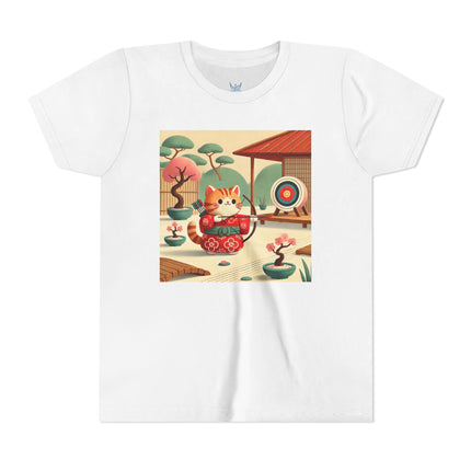 Archer Kitten in the Zen Garden Youth Short Sleeve Tee