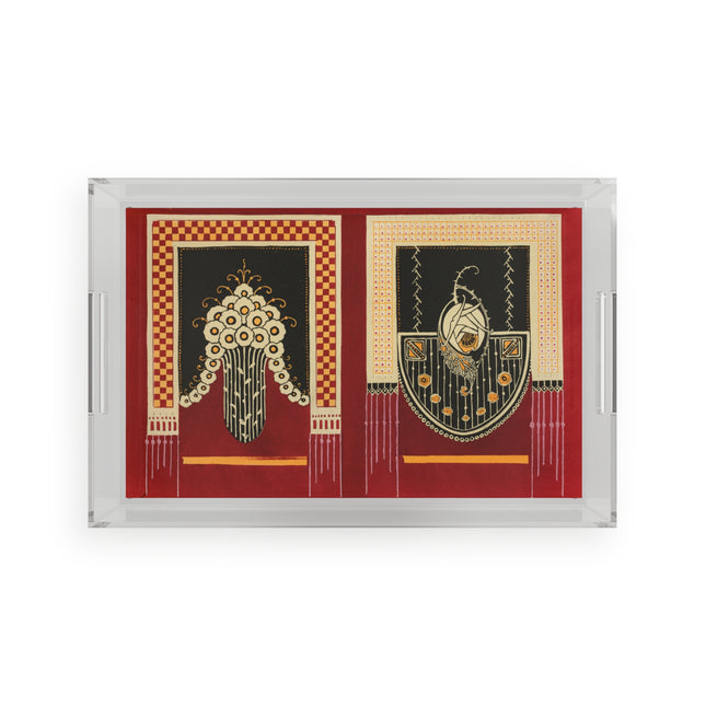 La décoration moderne dans le textile Pl. 3 by Gaston Charlet Acrylic Serving Tray