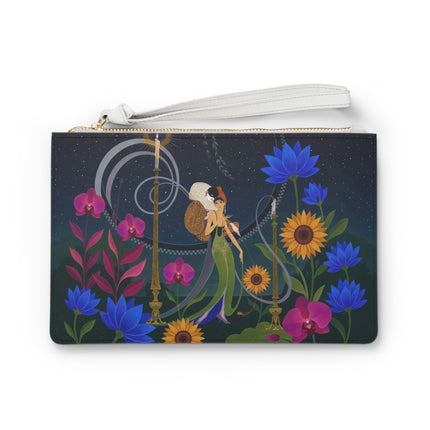 🌙🕯️ The Lady Of The Midnight Garden Clutch Bag – Art Deco Nocturne