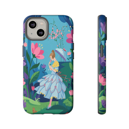 🌸☂️ A Stroll Through The Enchanted Forest Phone Case – Art Deco Floral Fantasy