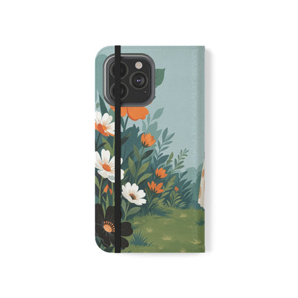 🌼🖤 The Ladies Of The Garden Promenade Flip Case – Art Deco Floral Fashion