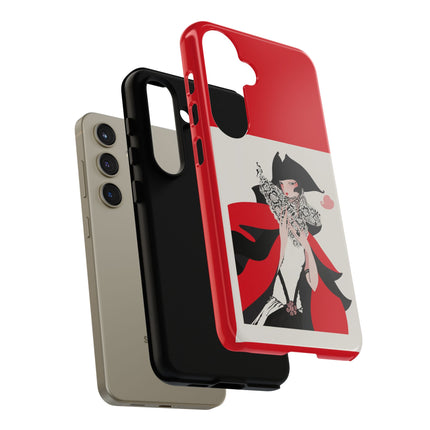 Crimson Masquerade Phone Case – Dramatic Grace & Bold Elegance