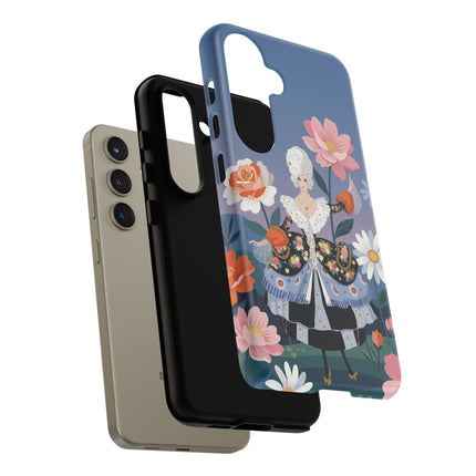 🌸🎀 The Grand Floral Promenade Phone Case – Art Deco Fashion Fantasy