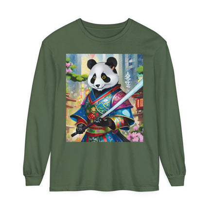 Cyberpunk Samurai Panda Long Sleeve T-Shirt