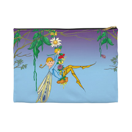 A Fairy’s Delight Accessory Pouch – Art Deco Whimsy & Floral Grace