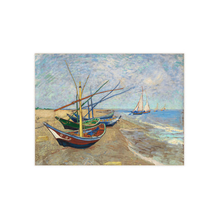 Fishing Boats on the Beach at Saintes-Maries by Vincent Van Gogh Ceramic Tile