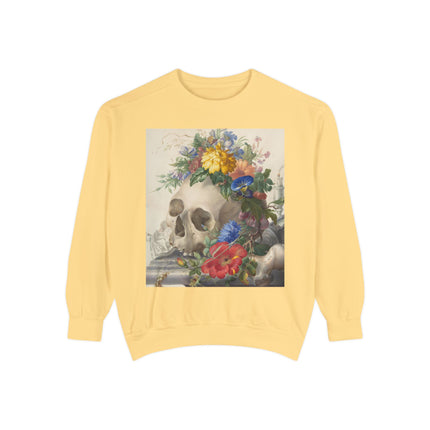 Vanitas Still Life by Herman Henstenburgh Garment-Dyed Sweatshirt