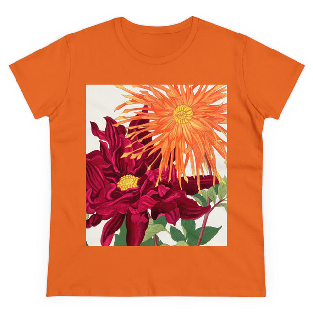 Dahlia Flower by Tanigami Kônan Women's Midweight Cotton Tee