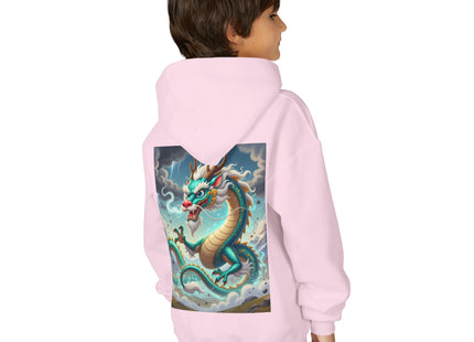 Tibetan Dragon in Battle Youth Heavy Blend Hooded Sweatshirt