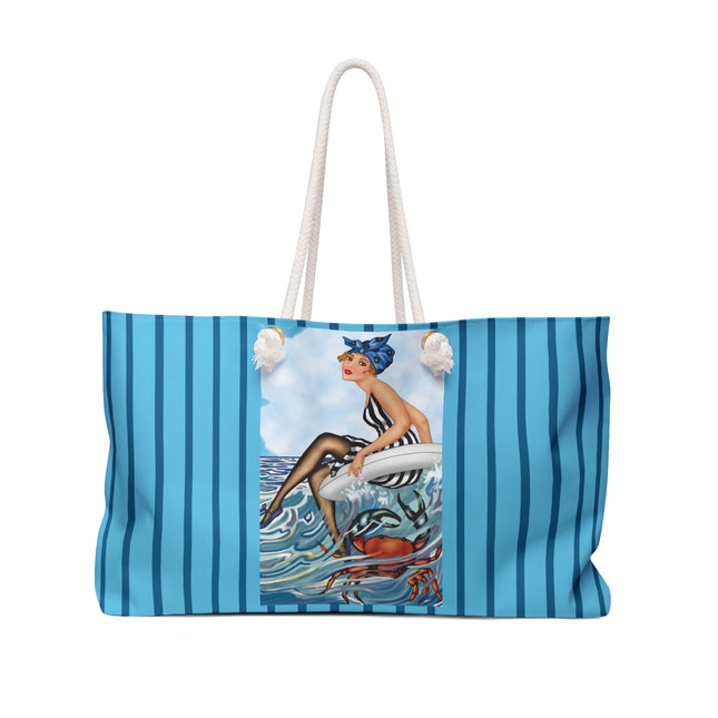 Playful Waves and Fashion Follies Weekender Bag