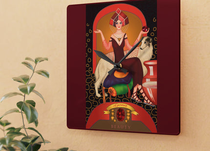 January & Garnet Zodiac Acrylic Wall Clock