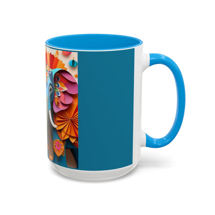Elephant at an Autumn Festival Colorful Mugs (11oz, 15oz)