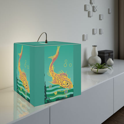 Golden Serenity Light Cube Lamp