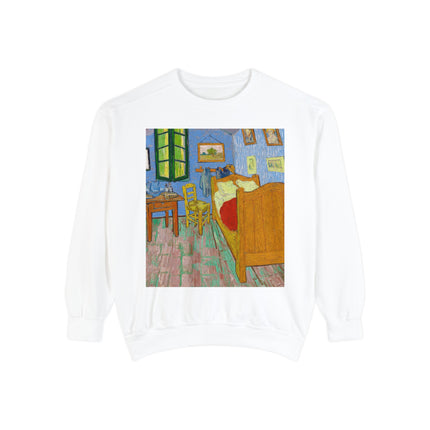 The Bedroom by Vincent van Gogh Unisex Garment-Dyed Sweatshirt