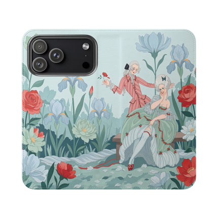 🌹💌 The Secret Rose Garden Courtship Flip Case – Art Deco Floral Romance