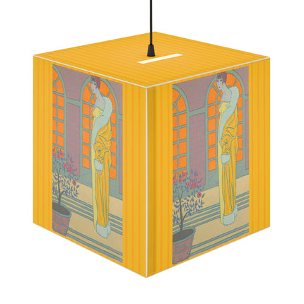 Sur Les Marches Du Jardin by Georges LePape Light Cube Lamp
