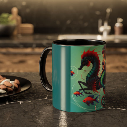 Mermaid & Sea Dragon Mug – Ocean Guardian & Mythic Beauty