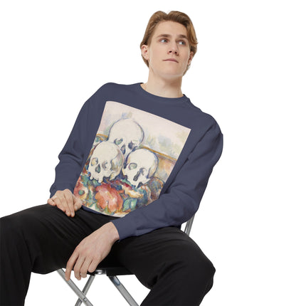 The Three Skulls by Paul Cézanne Garment-Dyed Sweatshirt