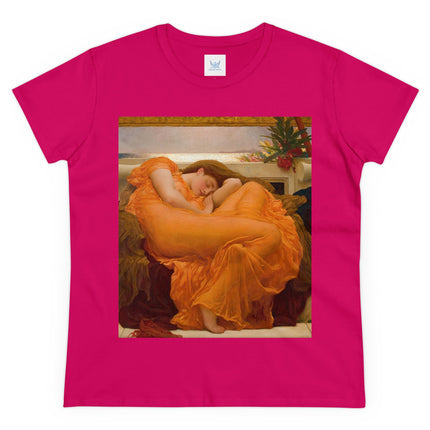 Flaming June by Frederic Leighton Women's Midweight Cotton Tee
