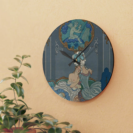 Liaisons Dangereuses by George Barbier Acrylic Wall Clock, Round & Square