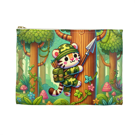 The Stealthy Stripes Flat Pouch – Jungle Camouflage & Adventurous Spirit