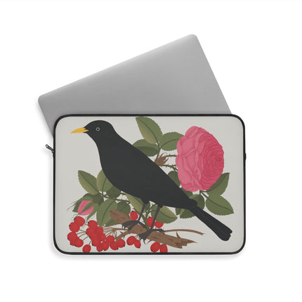 Blackbird & Rose Laptop Sleeve – Timeless Beauty & Elegant Charm