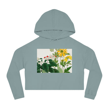 Clerodendrum & Rudbeckia by Tanigami Kônan Women’s Cropped Hooded Sweatshirt