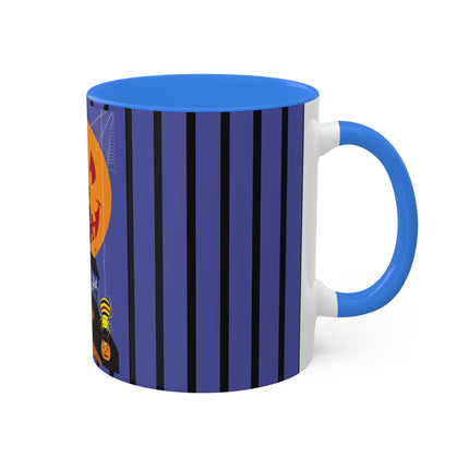 Halloween Night at the Haunted House Colorful Mugs, 11oz
