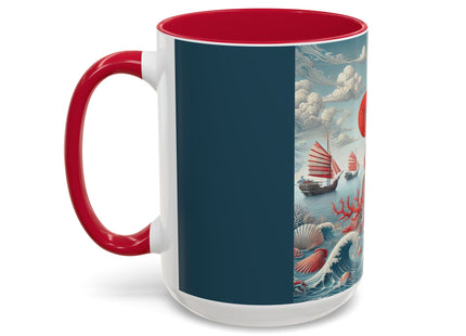 Ladies by the Quiet Sea Colorful Mugs (11oz, 15oz)