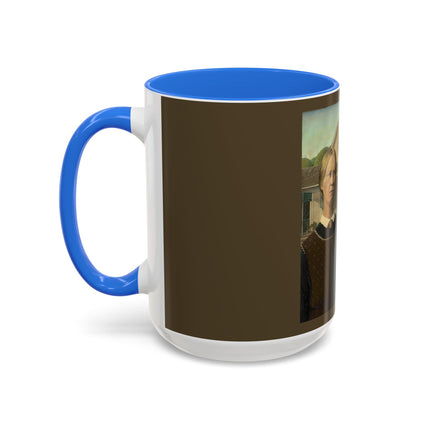 American Gothic by Grant Wood Colorful Mugs (11oz, 15oz)
