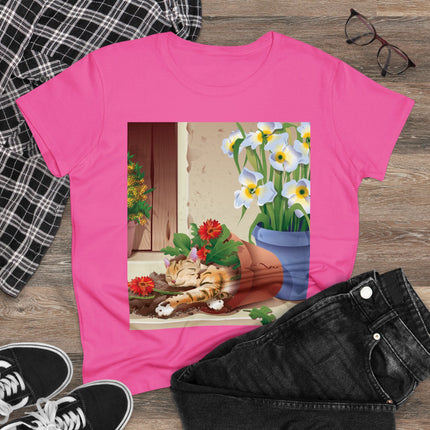 Blooming Serenity Women's Midweight Cotton Tee