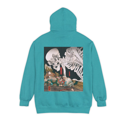 Mitsukuni Defying the Skeleton Spectre by Utagawa Kuniyoshi Unisex Garment-Dyed Hoodie