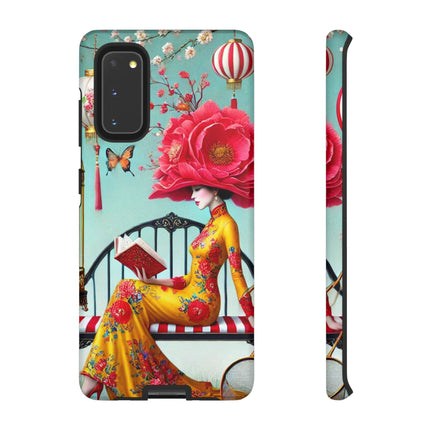 Reading In A Painted Garden Phone Cases