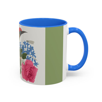 Woodpecker & Rose Colorful Mugs – Vibrant Spring & Bold Beauty
