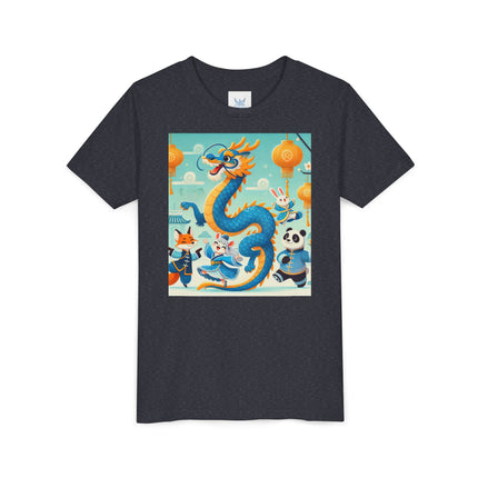 Blue & Gold Dragon Festival Parade Youth Short Sleeve Tee