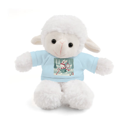 Candy Cane Timekeeper Bunny Stuffed Animals with Tee
