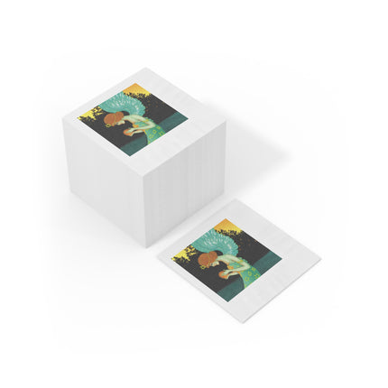 Twilight Angel White Coined Napkins