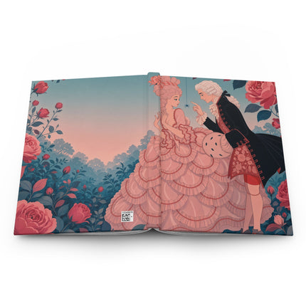 🌹💗 The Lady Of The Rose Garden Courtship Hardcover Journal – Art Deco Romantic Elegance