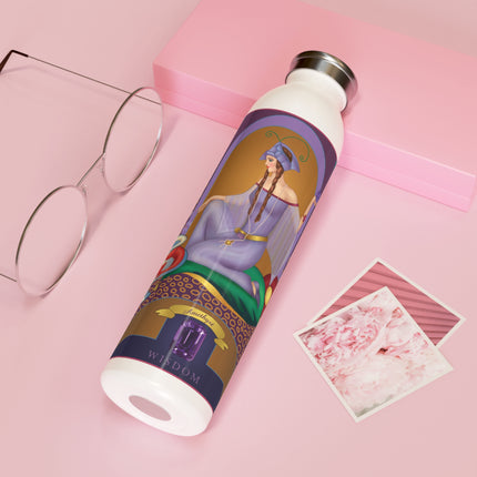 February & Amethyst (from the Gem Series) by Sofia Chiostri Slim Water Bottle
