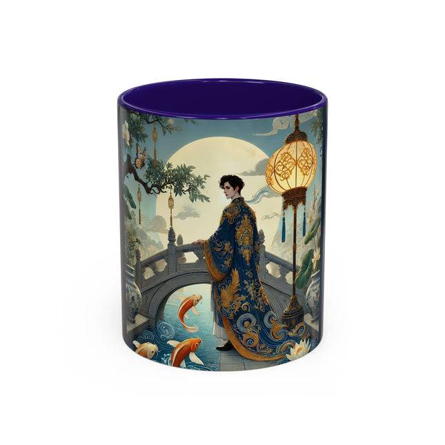 Moonlit Bridge Gentleman Colorful Mug – Imperial Serenity & Moonlit Harmony