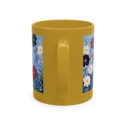 💌🌺 The Lady Of The Scattered Love Letters Ceramic Mug – Art Deco Romantic Elegance