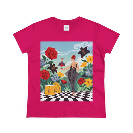 🌹🖤 The Rose Garden Dollmaker Cotton Tee – Art Deco Fashion Fantasy