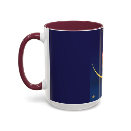 Moonlit Reflections Colorful Mug (11oz, 15oz) – Celestial Elegance, Art Deco Beauty & Dreamy Style