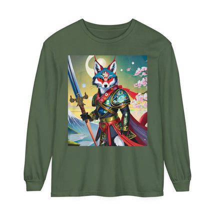 Cyberpunk Samurai Dog Long Sleeve T-Shirt