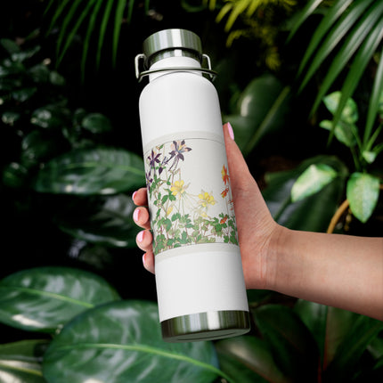 Aquilegia Flower by Tanigami Kônan Copper Vacuum Insulated Bottle, 22oz