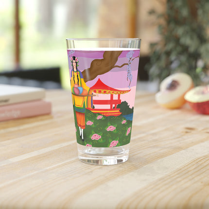 Elegance and Blooms Glass, 16oz