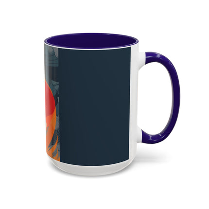 Flame of the Tempest Colorful Mugs – Fiery Storm & Dramatic Elegance