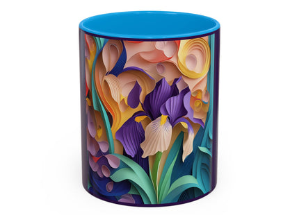 The Elegant Iris Flower Colorful Mugs (11oz, 15oz)