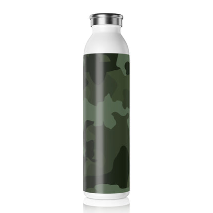 Classic Camouflage Print Slim Water Bottle