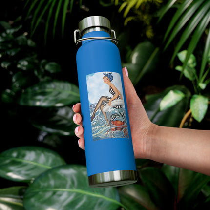 Playful Waves and Fashion Follies Copper Vacuum Insulated Bottle, 22oz